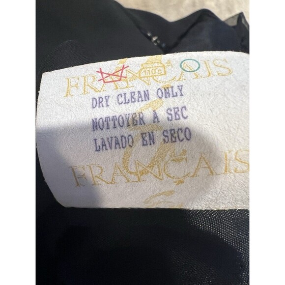 Vintage En Francais black sleeveless gown with a halter neckline Flowing Size 12 - Picture 8 of 9